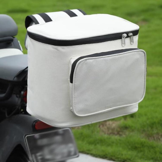 Electrical Motorcycle Waterproof Rear Backrest Hanging Bag Large Capacity Helmet Storage Bag(White) - Bags & Luggages by PMC Jewellery | Online Shopping South Africa | PMC Jewellery | Buy Now Pay Later Mobicred