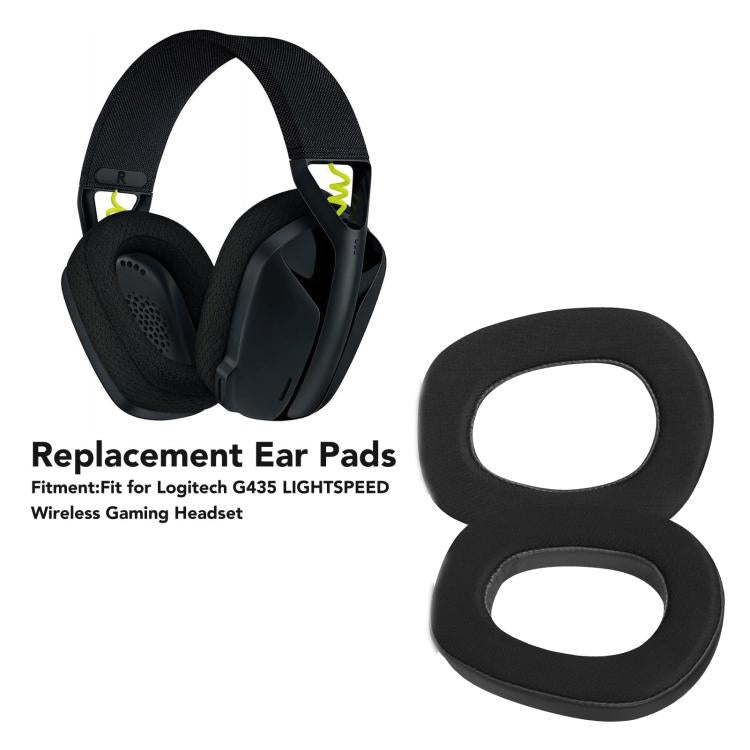 For Logitech G435 Headset 1pair Cool Leather Earpads Earmuffs Sponge Cover(Blue) - Earmuff & Pad by PMc TechLife | Online Shopping South Africa | PMc TechLife | Buy Now Pay Later Mobicred
