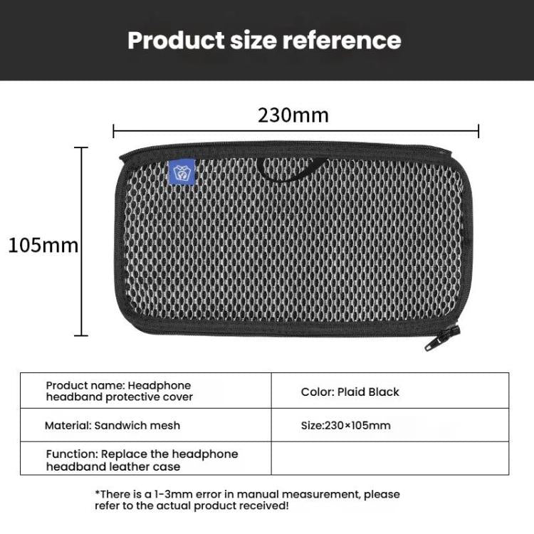 For ASUS ROG Delta S Headphone Head Beam Cover Headband Cushion(White Grid) - Earmuff & Pad by PMc TechLife | Online Shopping South Africa | PMc TechLife | Buy Now Pay Later Mobicred