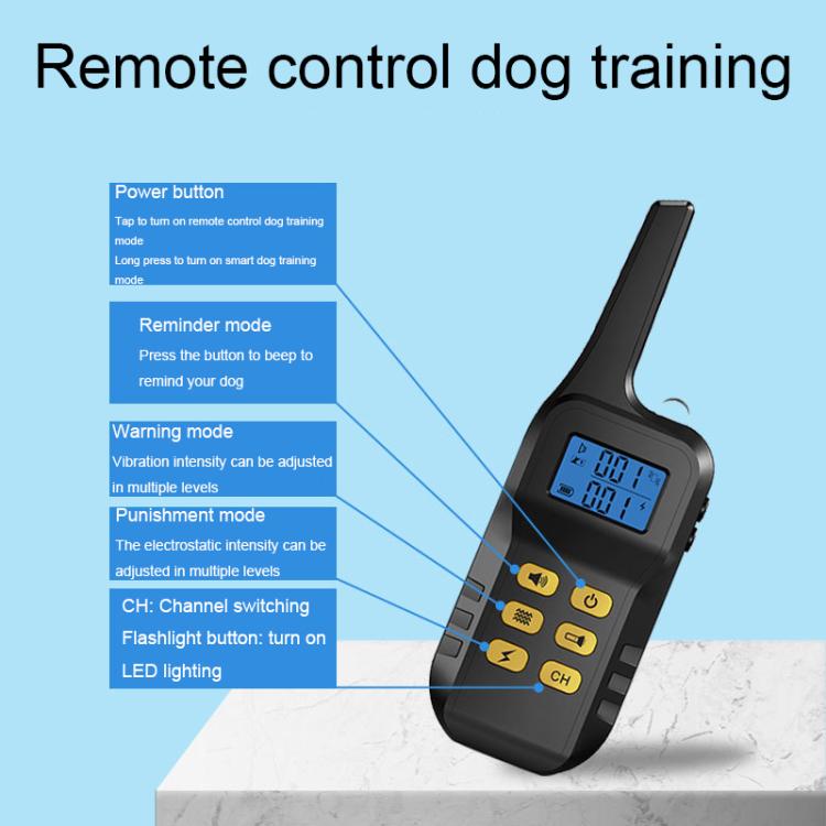T720 1000m Pet Intelligent Electric Shock Remote Control Dog Training Device(Red) - Training Aids by PMC TechLife | Online Shopping South Africa | PMC TechLife | Buy Now Pay Later Mobicred