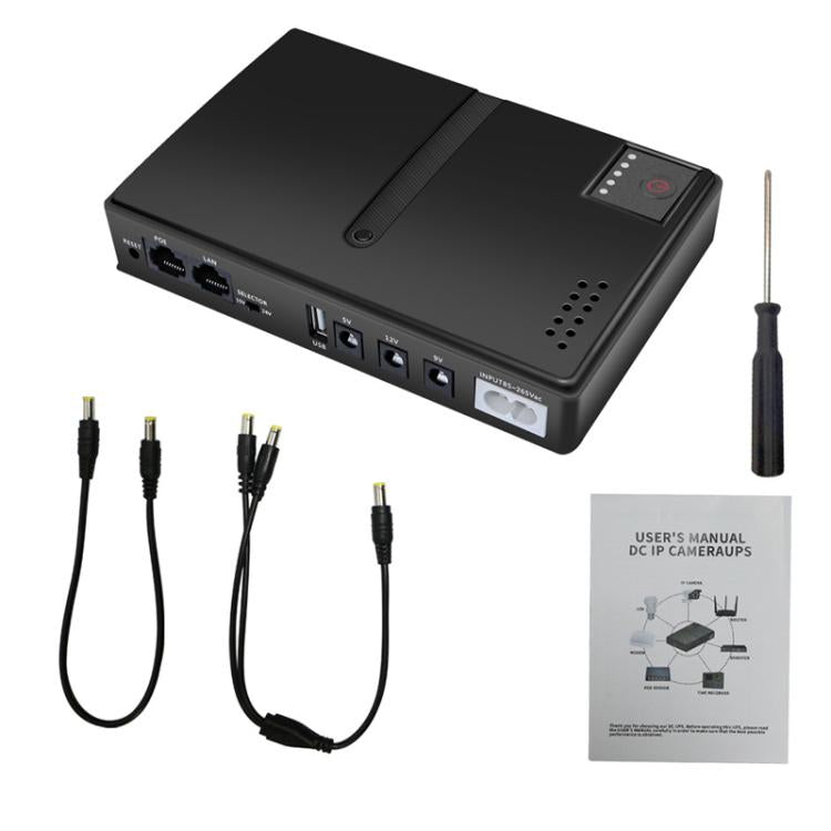 Uninterruptible Power Supply with DC Output 5V/9V/12V for Router, Modem, Security Camera, Mobile Phone US Plug - free shipping - PMc TechLife - Order now!
