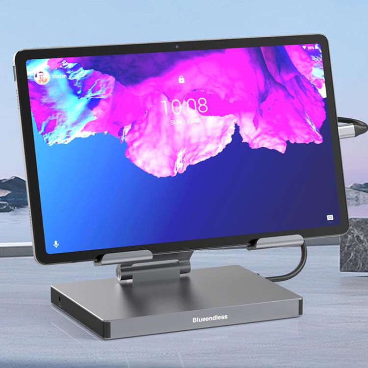 Blueendless 4K/60Hz Multifunctional Docking Station Tablet Holder, Spec: 10-in-1 Ethernet Port - free shipping - PMC TechLife - Order now!