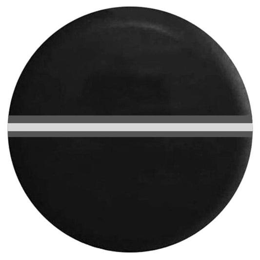 15inch Thickened Imitation Leather Car Tire Protector Spare Tire Cover With Reflective Stripes(FG-1 Gray) - Window Foils & Solar Protection by PMC Jewellery | Online Shopping South Africa | PMC Jewellery | Buy Now Pay Later Mobicred