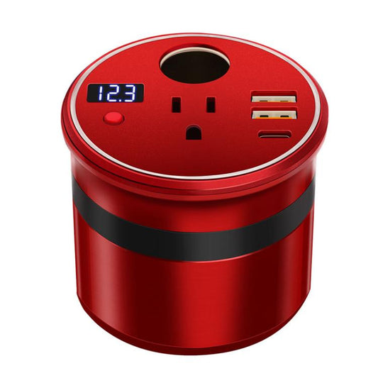 XUYUAN Car Inverter 12V To 110V Mini Charge Converter 150W High Power Socket, US Plug(Red) - DIY Modified Charger by XUYUAN | Online Shopping South Africa | PMC Jewellery | Buy Now Pay Later Mobicred