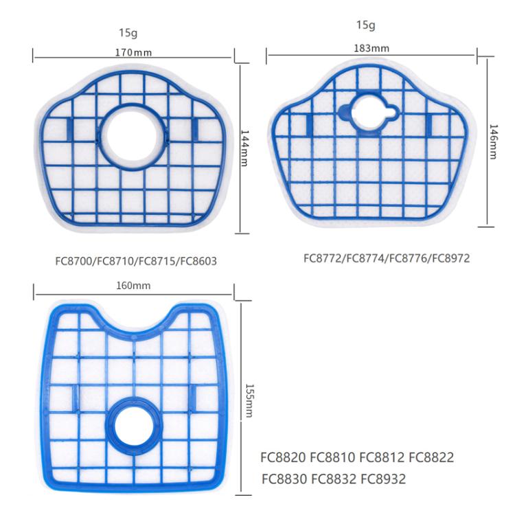 For Philips FC8810 8820 8832  Robot Vacuum Cleaner Filter Replacement Parts - For Philips Accessories by PMc TechLife | Online Shopping South Africa | PMc TechLife | Buy Now Pay Later Mobicred