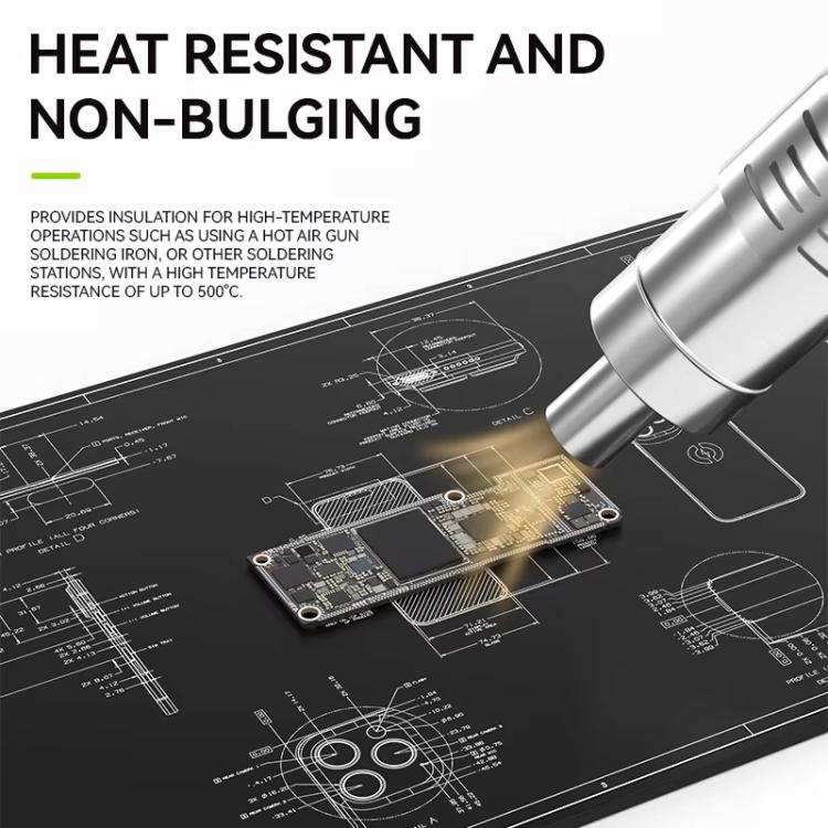 LUOWEI M3 27 inch Cell Phone Computer Repair Workbench Heat Insulation Mat High Temperature Resistant Odorless Silicone Mat - free shipping - PMC TechLife - Order now!