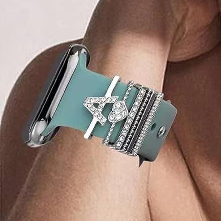 6pcs / Set Smart Watch Silicone Band Decorative Ring Metal Accessories, Size: S(Silver) - Watch Decorations by PMC TechLife | Online Shopping South Africa | PMC TechLife | Buy Now Pay Later Mobicred