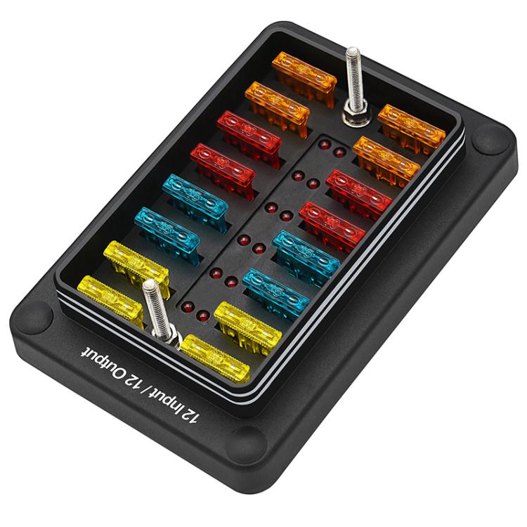 One In And One Out 12-Way Fuse Box LED Indicator With Sticker(ZH-1704B2) - Fuse by PMc TechLife | Online Shopping South Africa | PMc TechLife | Buy Now Pay Later Mobicred