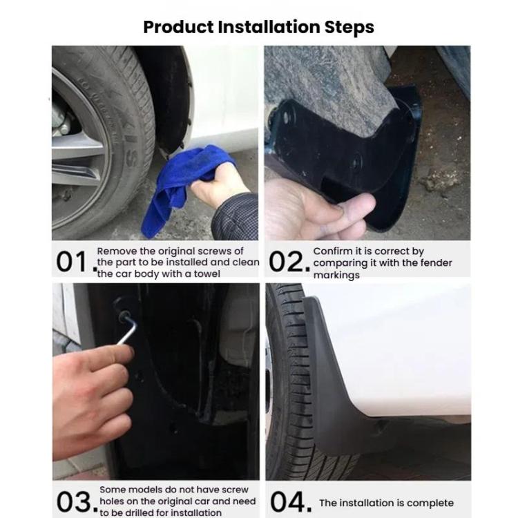 For 2023-2024 Kia Niro HEV Car Tire Soft Rubber Mudguard(Black) - Wheels Tires & Parts by PMc TechLife | Online Shopping South Africa | PMc TechLife | Buy Now Pay Later Mobicred