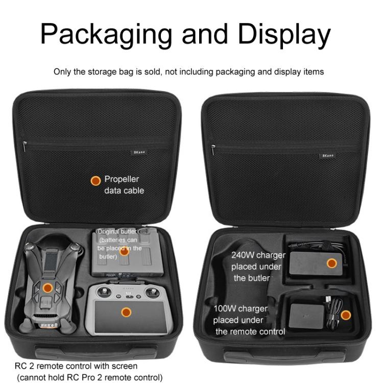 For DJI Mavic 4 Pro Fly More Combo BKANO Shoulder Bag Handbag Storage Box(Gray) - free shipping - PMC TechLife - Order now!