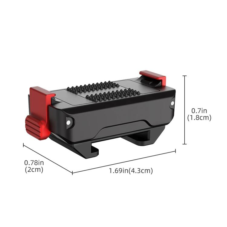 For DJI Osmo Action 5 Pro/Action 4/Action 3 Magnetic Quick Release Adapter with Cold Shoe Mount Base(Black) - free shipping - PMC TechLife - Order now!
