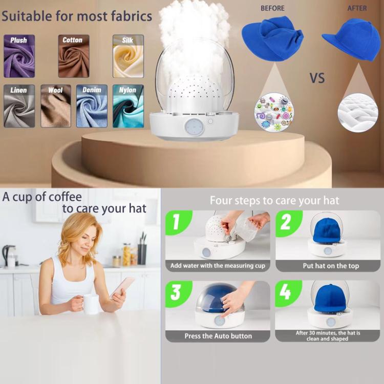 Multifunctional Hat Wig Care Cleaning Disinfection Steam Ironing Machine(UK Plug) - free shipping - PMC TechLife - Order now!