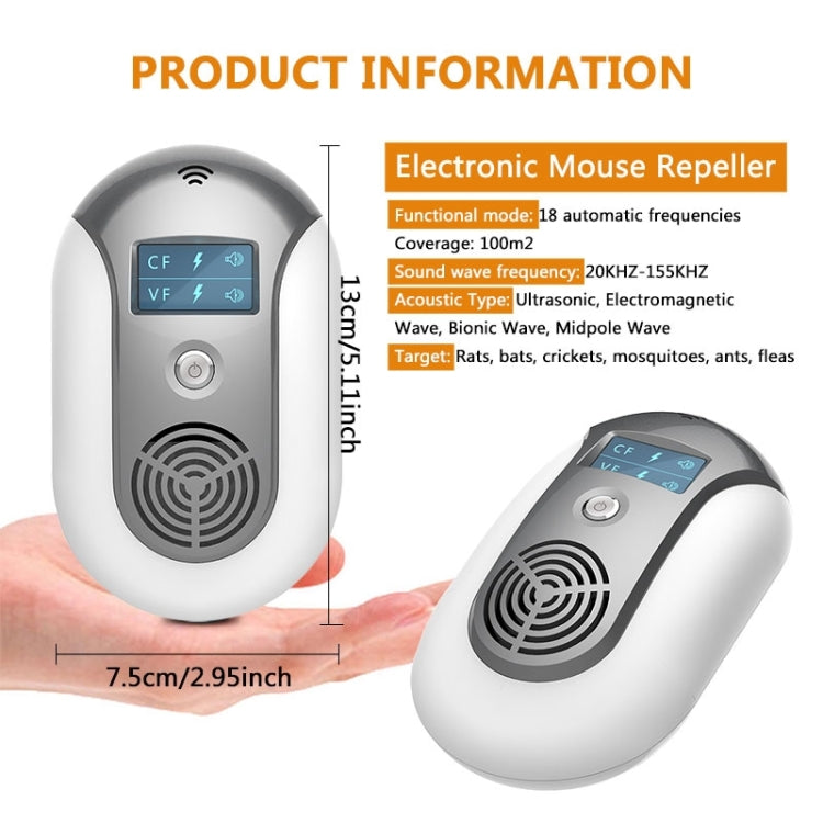 Electronic Pest Control Ultrasonic Pest Repeller(Black) - Repellents by PMC TechLife | Online Shopping South Africa | PMC TechLife