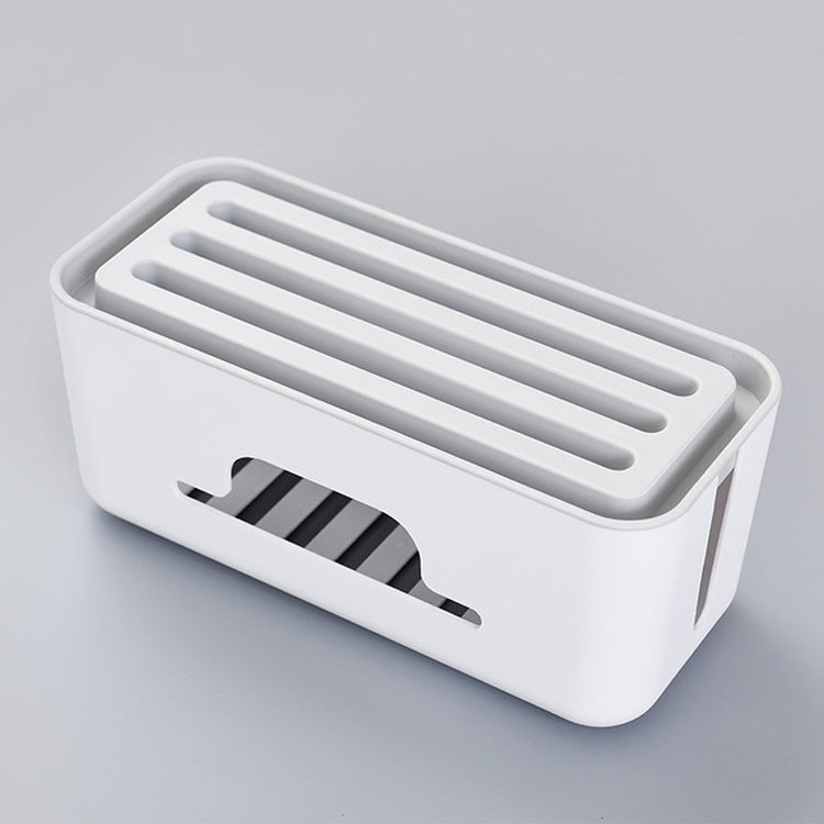 Multifunctional Desktop Power Cord Row and Cable Management Box(White) - free shipping - PMC TechLife - Order now!