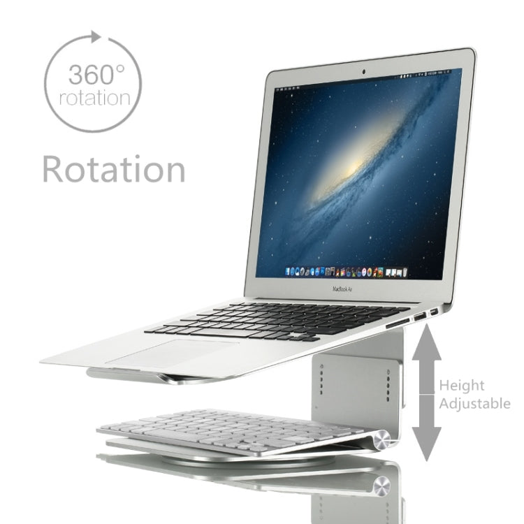 Height Adjustable Aluminum Alloy Laptop Cooling Stand 360 Rotation Ergonomic 10-17 inch Notebook Holder for MacBook Air Pro - Laptop Stand by COOLCOLD | Online Shopping South Africa | PMC Jewellery | Buy Now Pay Later Mobicred