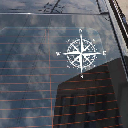 10 PCS  Art Design Vinyl NSWE Compass Car Stickers Decals, White + Black - Decorative Sticker by PMC Jewellery | Online Shopping South Africa | PMC Jewellery