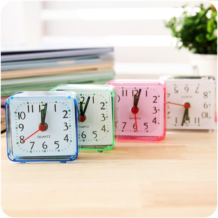 Square Alarm Clock Transparent Case Compact Digital Mini Bedroom Bedside Office Electronic Clock(Green) - Wall Clock by PMc TechLife | Online Shopping South Africa | PMc TechLife | Buy Now Pay Later Mobicred