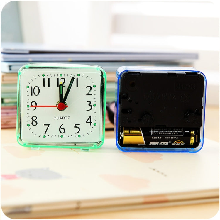 Square Alarm Clock Transparent Case Compact Digital Mini Bedroom Bedside Office Electronic Clock(Blue) - Wall Clock by PMc TechLife | Online Shopping South Africa | PMc TechLife | Buy Now Pay Later Mobicred