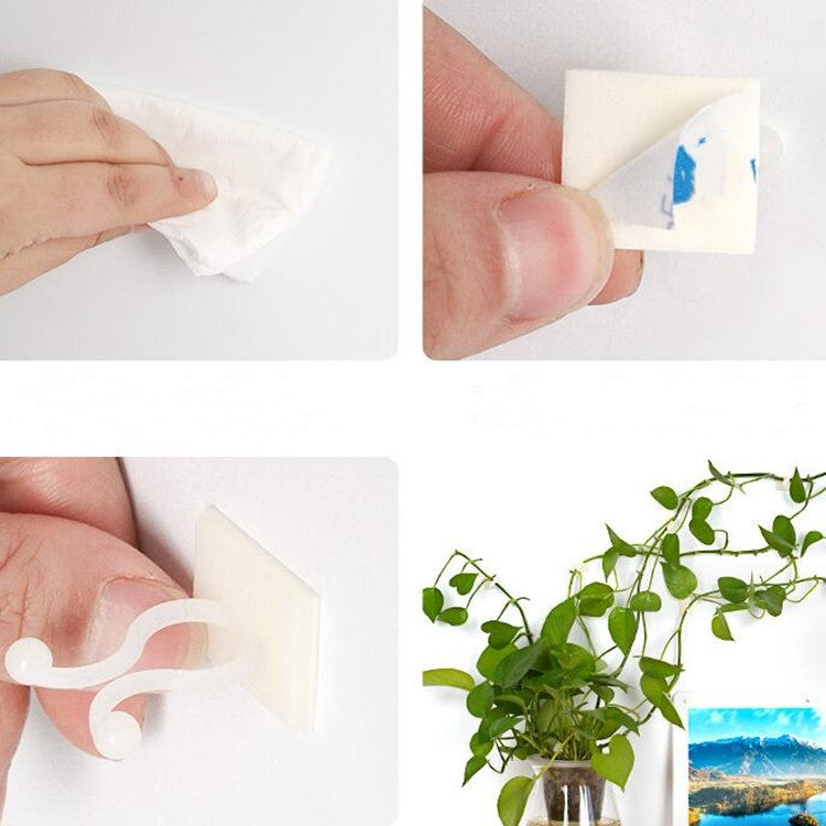 10 PCS Lulu Climbing Wall Fixer Vine Climbing Wall Sticking Hook, Size:Small(White) - free shipping - PMC TechLife - Order now!