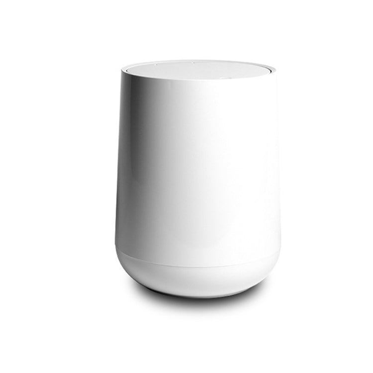 Household Plastic Push-type Spring-Cover Garbage Storage Bucket(White) - free shipping - PMc TechLife - Order now!