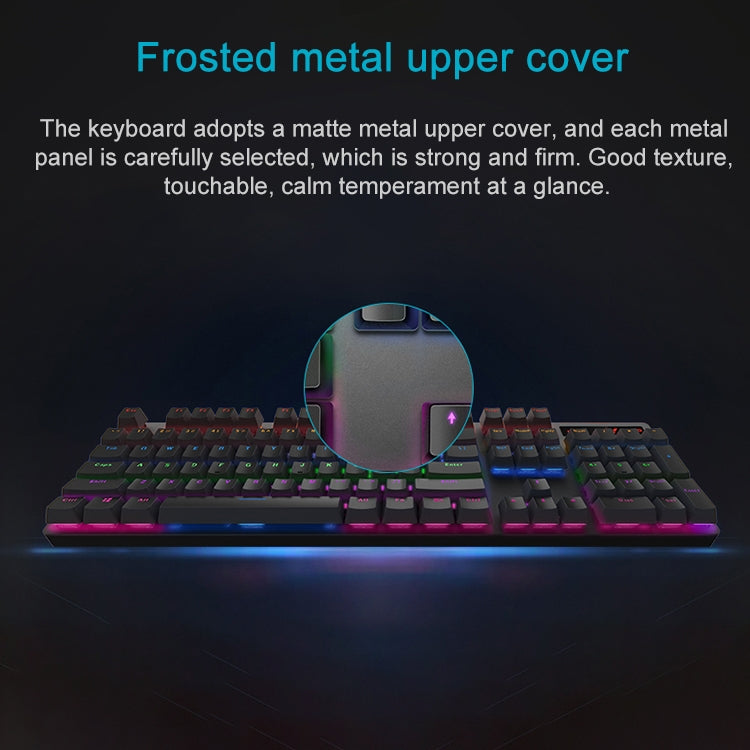 Rapoo V500 PRO Mixed Light 104 Keys Desktop Laptop Computer Game Esports Office Home Typing Wired Mechanical Keyboard(Red Shaft) - Wired Keyboard by Rapoo | Online Shopping South Africa | PMC Jewellery | Buy Now Pay Later Mobicred