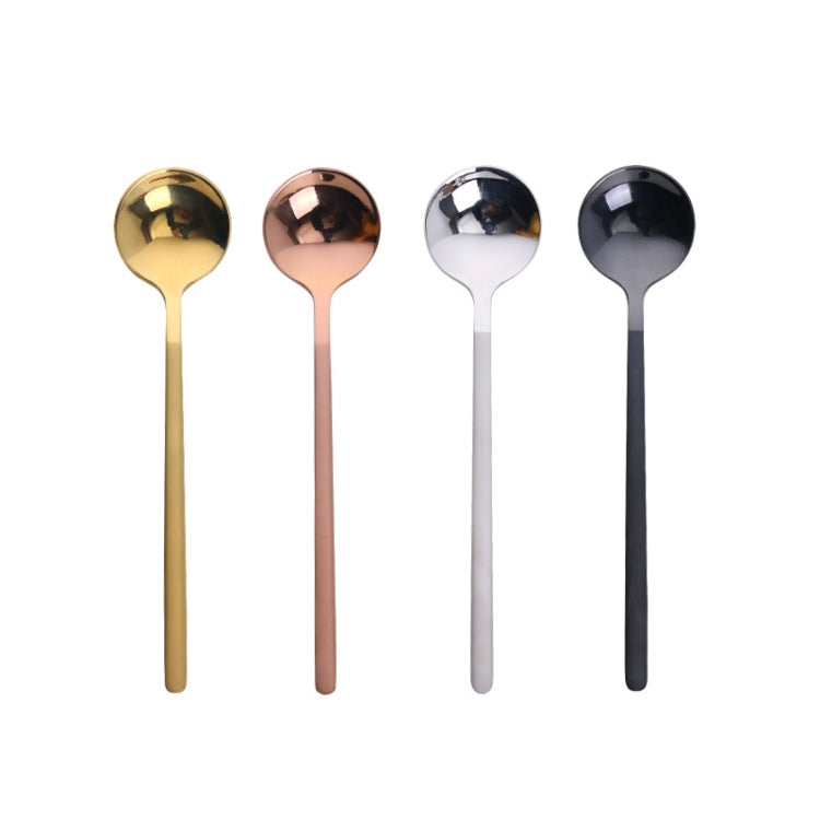 Mini Accessories Coffee Spoon Kitchen Dessertspoon Dining Round Shape Coffee  Stainless Steel Home, Size:17cm(Black) - free shipping - PMC TechLife - Order now!