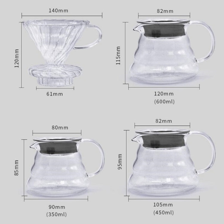 Heat-resistant Hand-made Coffee Glass Pot Cloud Coffee Sharing Pot, Specification:600ml Glass Pot - free shipping - PMC TechLife - Order now!
