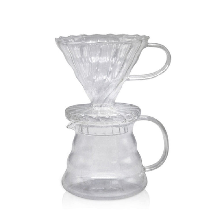 Heat-resistant Hand-made Coffee Glass Pot Cloud Coffee Sharing Pot, Specification:600ml Integrated Glass Filter Cup - free shipping - PMC TechLife - Order now!