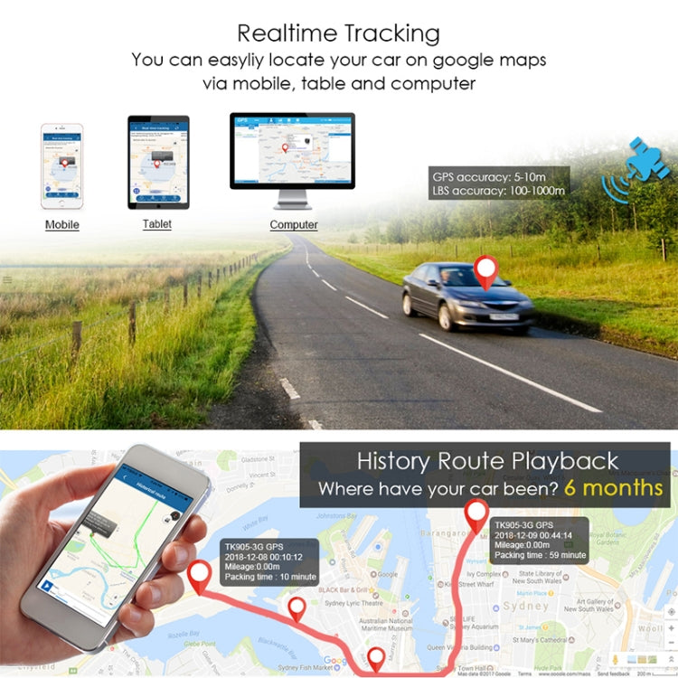 LK915 Magnetic Vehicle 3G GSM GPRS GPS Real Time Tracking Tracker - Car Tracker by PMC TechLife | Online Shopping South Africa | PMC TechLife