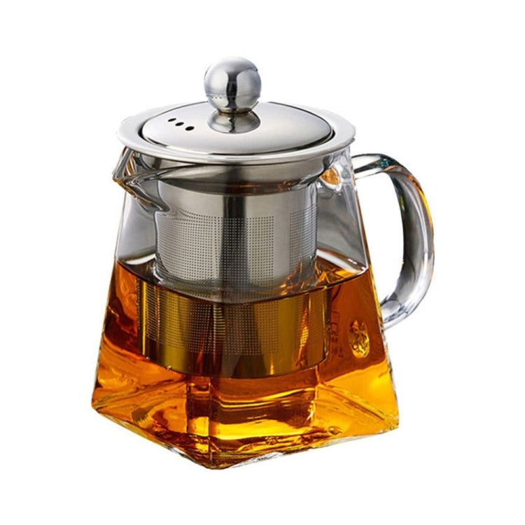 Stainless Steel Clear Heat Resistant Glass Filter Tea Pot, Capacity: 950ml - Teapots by PMC Jewellery | Online Shopping South Africa | PMC Jewellery