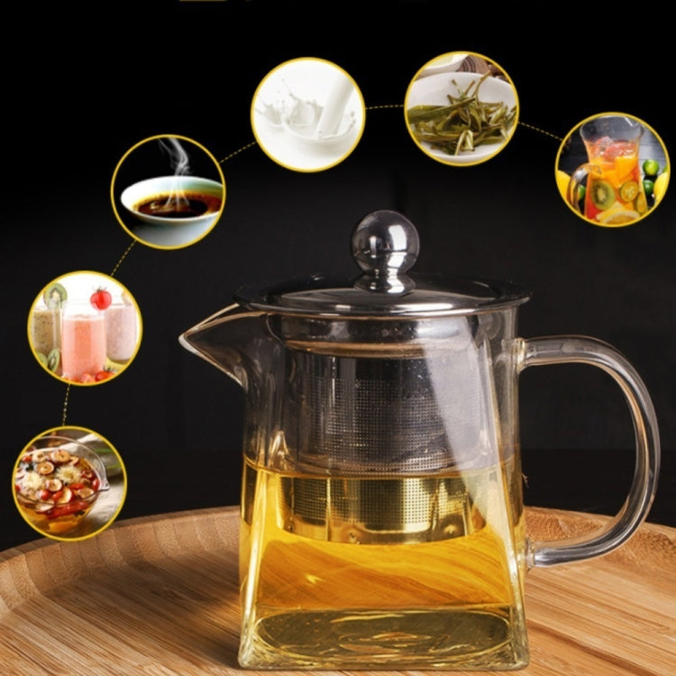 Stainless Steel Clear Heat Resistant Glass Filter Tea Pot, Capacity: 950ml - Teapots by PMC TechLife | Online Shopping South Africa | PMC TechLife