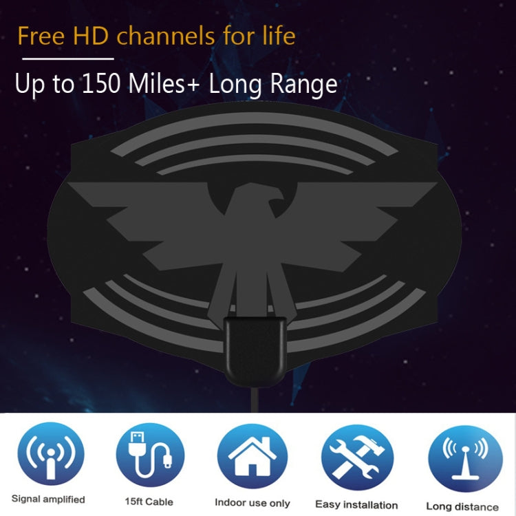 MYC-HDTV049 25dB 4K HDTV Antenna, Reception Range: 150 Miles - free shipping - PMC Jewellery - Order now!