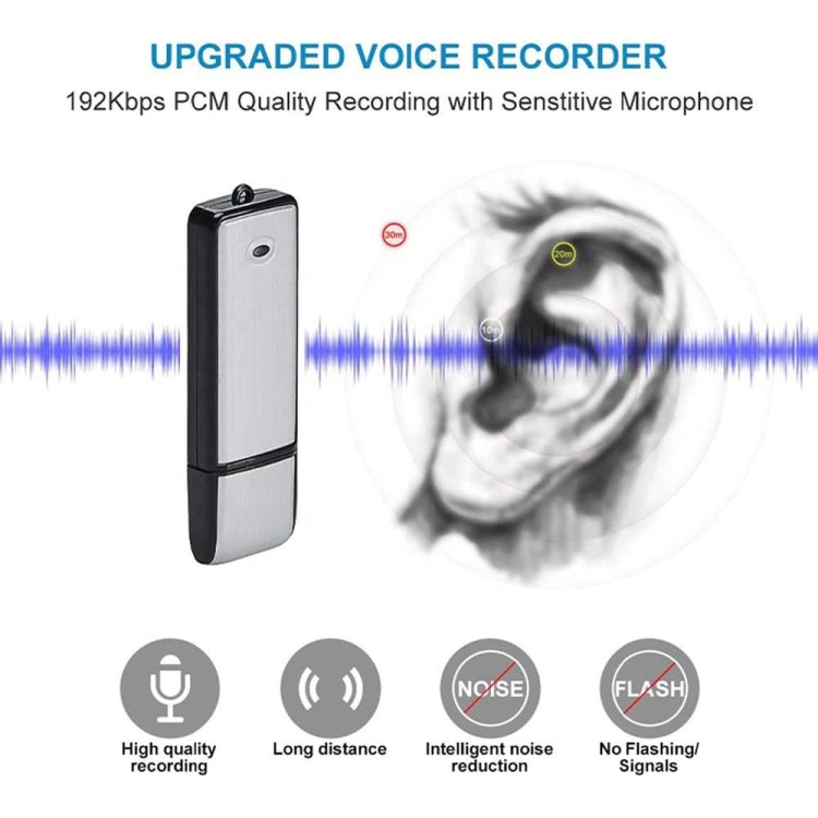 SK858 8GB Rechargeable Portable U-Disk Meeting Voice Recorder (Black) - U-Disk Recorder by PMC TechLife | Online Shopping South Africa | PMC TechLife | Buy Now Pay Later Mobicred