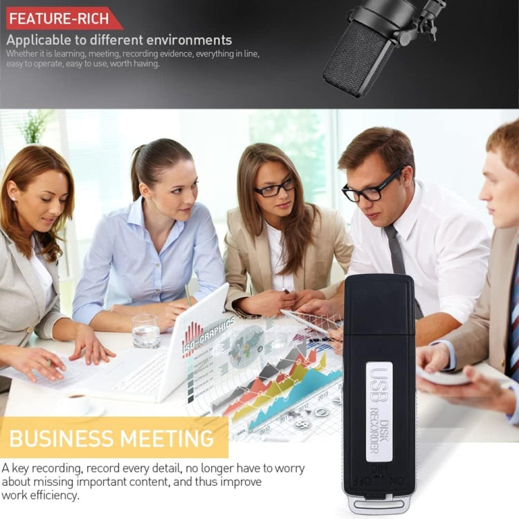 SK868 64GB Rechargeable Portable U-Disk Voice Recorder - U-Disk Recorder by PMC TechLife | Online Shopping South Africa | PMC TechLife | Buy Now Pay Later Mobicred