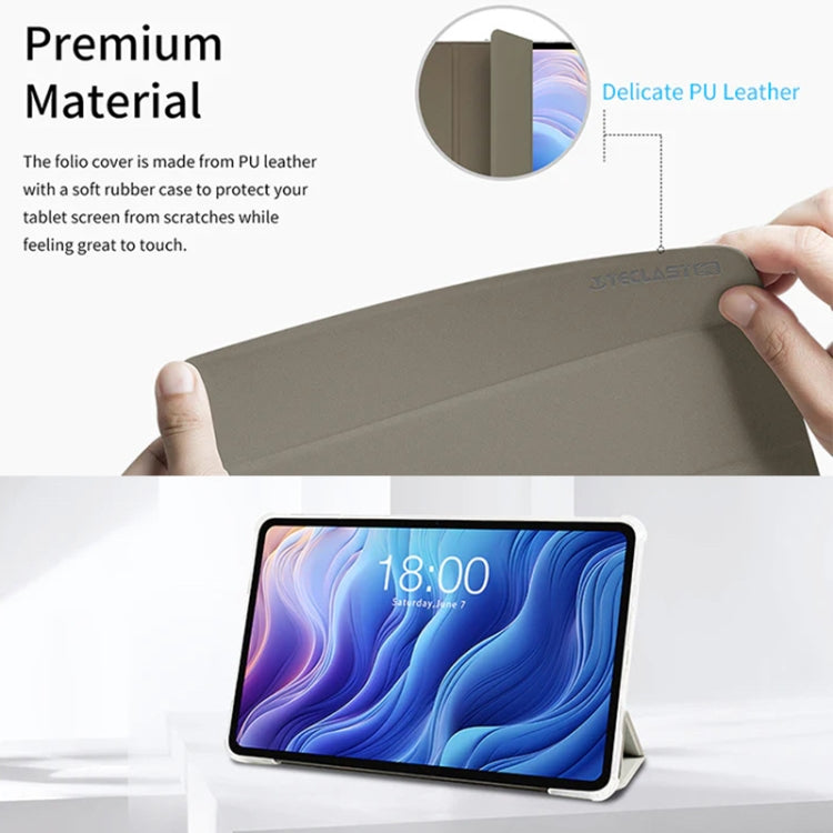 Teclast 3-Fold Holder Smart Tablet Leather Folio Case for Teclast T60 Plus - free shipping - PMC TechLife - Order now!