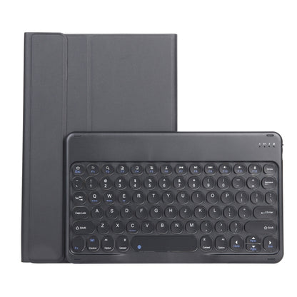 YAK10 2 in 1 Detachable Round Keycap Bluetooth Keyboard + Lambskin Texture TPU Protective Leather Tablet Case with Holder for Lenovo Qitian K10 TB-X6C6X(Black) - Lenovo Keyboard by PMC Jewellery | Online Shopping South Africa | PMC Jewellery | Buy Now Pay Later Mobicred