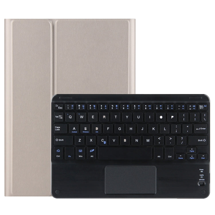 M10-C 2 in 1 Removable Bluetooth Keyboard + Leather Tablet Case with Touchpad & Holder for Lenovo Tab M10 TB-X505X (Gold) - Lenovo Keyboard by PMC Jewellery | Online Shopping South Africa | PMC Jewellery