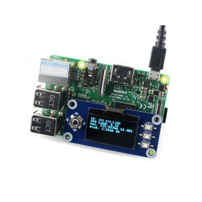 Waveshare 1.3 inch 128x64 Pixels SPI/I2C Interface OLED Display HAT for Raspberry Pi - Modules Expansions Accessories by Waveshare | Online Shopping South Africa | PMC Jewellery | Buy Now Pay Later Mobicred