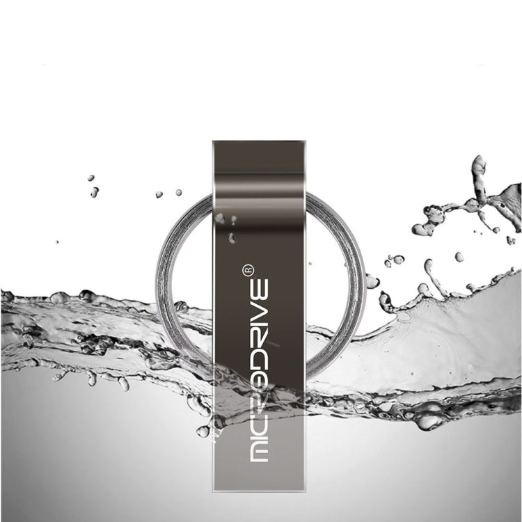 MicroDrive 64GB USB 2.0 Metal Keychain U Disk (Black) - USB Flash Drives by MicroDrive | Online Shopping South Africa | PMC TechLife | Buy Now Pay Later Mobicred