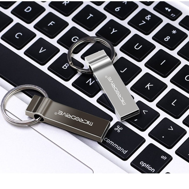 MicroDrive 64GB USB 2.0 Metal Keychain U Disk (Black) - USB Flash Drives by MicroDrive | Online Shopping South Africa | PMC TechLife | Buy Now Pay Later Mobicred