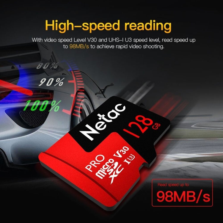 Netac P500 PRO 128GB U3 Speed Level Automobile Data Recorder Monitor Camera Memory Card TF Card - Micro SD Card by Netac | Online Shopping South Africa | PMC Jewellery | Buy Now Pay Later Mobicred