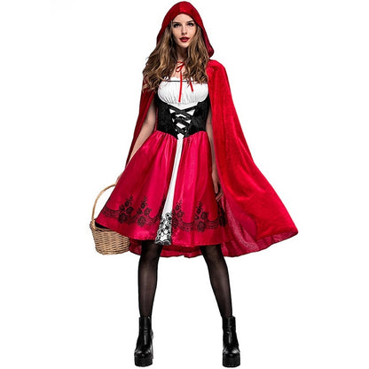 Little Red Riding Hood Costume For Adults Cosplay (Color:Red Size:L) - Clothing by PMC Jewellery | Online Shopping South Africa | PMC Jewellery