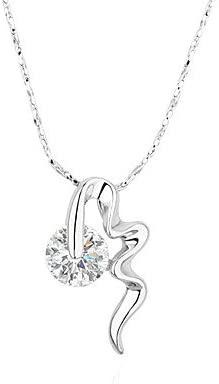 Stunning Waves Necklace in White Gold - A Breathtaking Piece of Jewelry