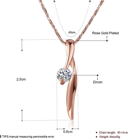 18k Rose Gold Plated Necklace