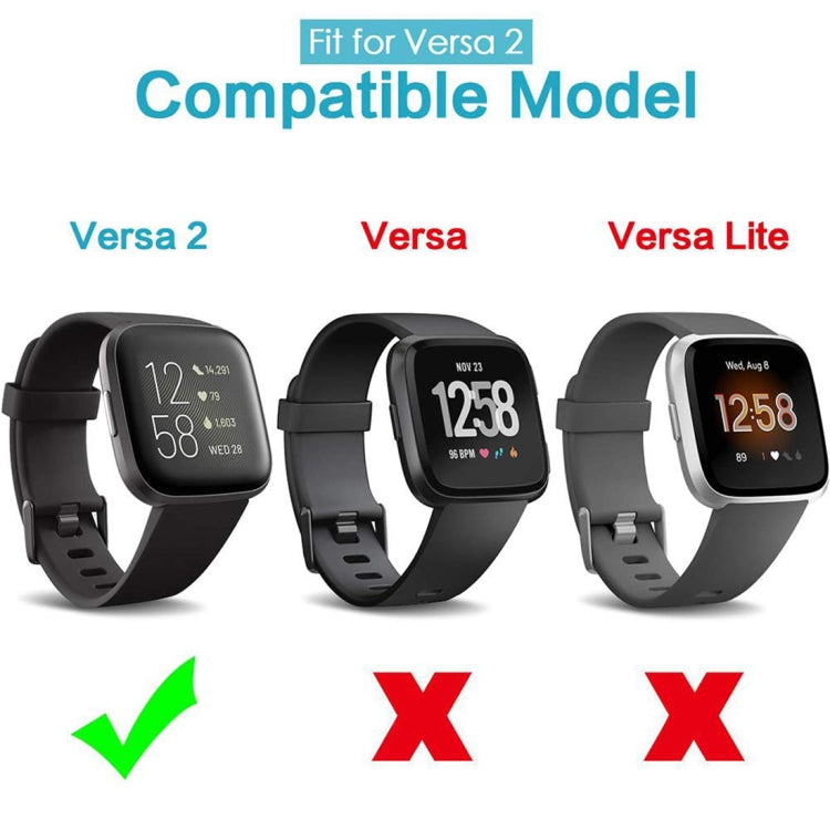 For Fitbit Versa 2 Charger Charging Dock Base Stand Holder with 1m Charging Cable(Black) - Charger by PMC TechLife | Online Shopping South Africa | PMC TechLife | Buy Now Pay Later Mobicred