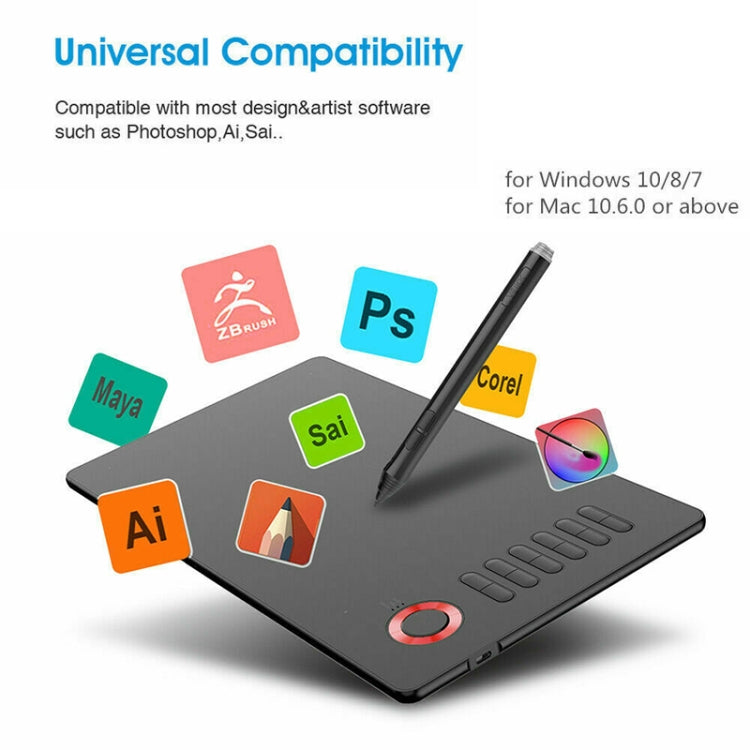 VEIKK A15 10x6 inch 5080 LPI Smart Touch Electronic Graphic Tablet, with Type-C Interface(Red) - free shipping - PMC TechLife - Order now!
