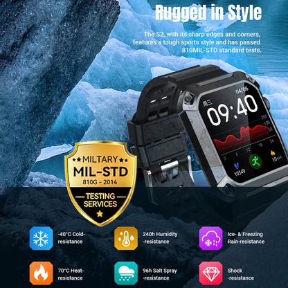 HAMTOD NX3 Pro 1.83 inch Rugged Smart Watch, Support Bluetooth Call / Sleep / Heart Rate / Blood Oxygen / Blood Pressure Monitoring(Green) - Smart Watches by HAMTOD | Online Shopping South Africa | PMC Jewellery | Buy Now Pay Later Mobicred