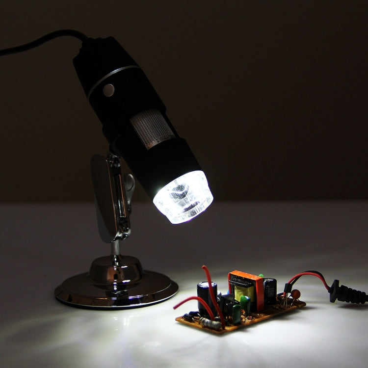 1000X Magnifier 0.3MP Image Sensor USB Digital Microscope with 8 LED & Professional Stand(Black) - Digital Microscope by PMC TechLife | Online Shopping South Africa | PMC TechLife | Buy Now Pay Later Mobicred