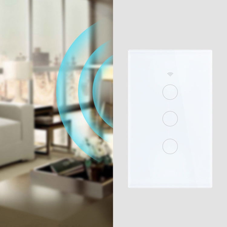 TC120 Wifi Smart Light Switch Glass Screen Touch Panel Voice Control Wireless Wall Switch Work with Alexa Echo / Google Home (Black) - Smart Switch by PMC TechLife | Online Shopping South Africa | PMC TechLife