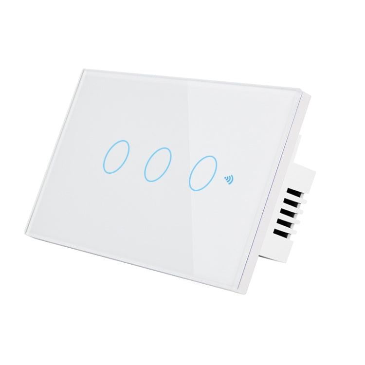 TC120 Wifi Smart Light Switch Glass Screen Touch Panel Voice Control Wireless Wall Switch Work with Alexa Echo / Google Home (White) - Smart Switch by PMC TechLife | Online Shopping South Africa | PMC TechLife